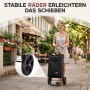 Sekey Einkaufstrolley, faltbarer Handwagen mit 50L Volumen in Schwarz.