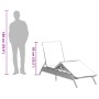 Braune vidaXL Sonnenliegen (2 Stk) mit Tisch aus Poly Rattan. Gartenmöbel Set mit Liegefläche und rotem Kissen.