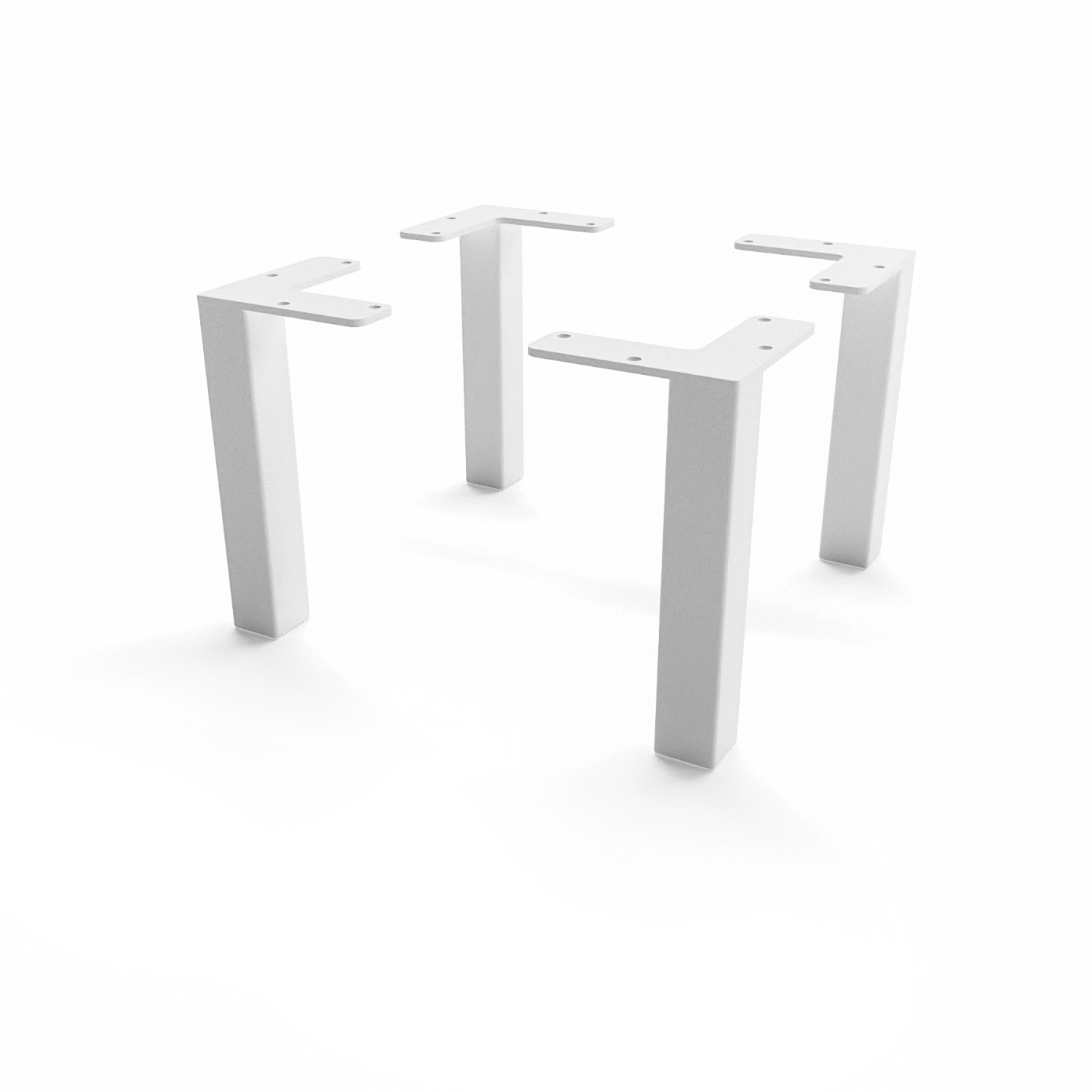 HEVVA Möbelfüße LUZERN Weiß 15 cm Hoch 4er Set