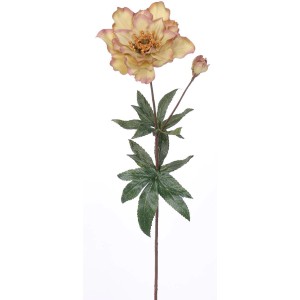 Flower Power Kunstblume Christrose, 60 cm, Mauve. Dekorative Kunstpflanze für Innenräume.