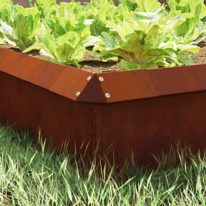 vidaXL Schneckenzaun Rostig 13,5 x 13,5 x 25 cm Wetterfeststahl 874871