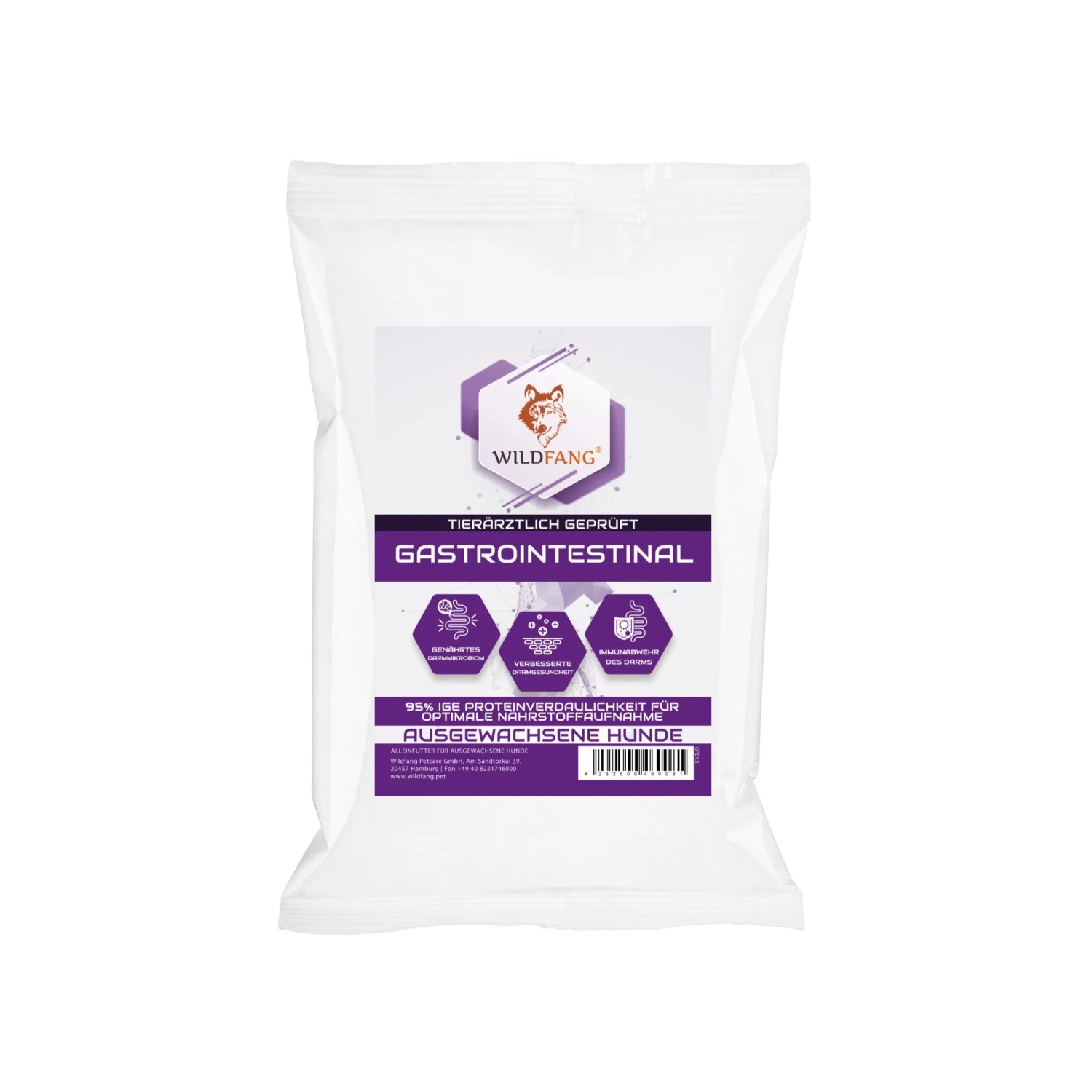 Wildfang VetLine Trockenfutter mit Peptiden für Hunde Gastrointestinal 100 g
