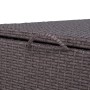 DELUKE Auflagenbox VERA Braun Kunststoff Gartenbox Aufbewahrungsbox Kissenbox Gartentruhe Outdoor_4