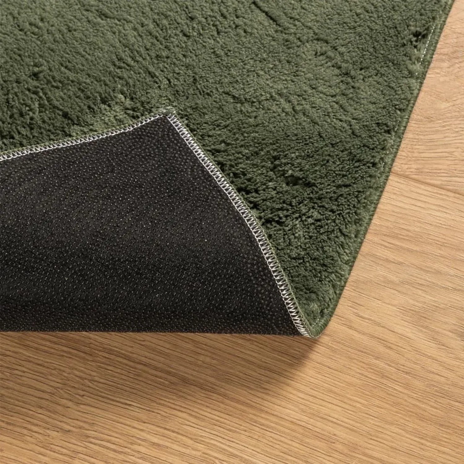 vidaXL Teppich HUARTE Kurzflor Weich und Waschbar Waldgrün 80x200 cm 375091_5