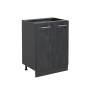 Vicco Küchenunterschrank R-Line, 60 cm, Schwarz Beton/Anthrazit, ohne Arbeitsplatte.