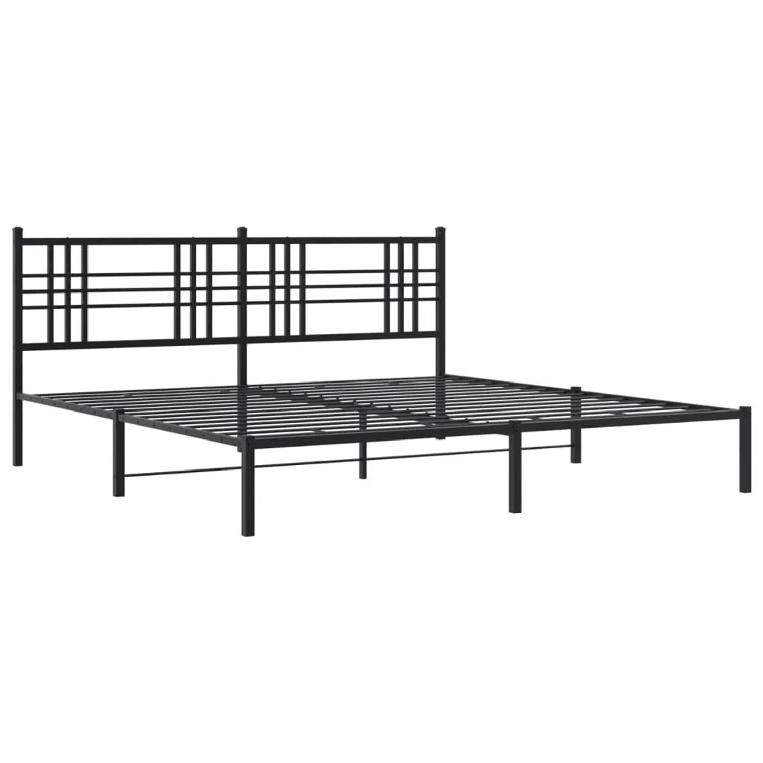 vidaXL Bettgestell mit Kopfteil Metall Schwarz 183x213 cm 376329 günstig online kaufen