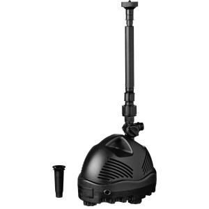 Ubbink Elimax 500 Springbrunnenpumpe (700 l/h, 11 W) mit Fontänenaufsätzen für Gartenteiche.