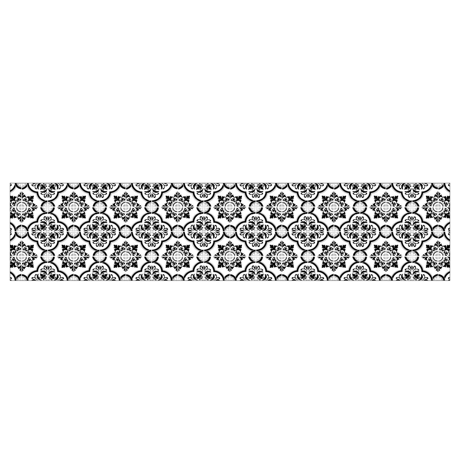 MySpotti Küchenrückwand Profix Cucina Elena Fliese 270 x 60 cm Schwarz-Weiß