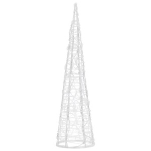 vidaXL LED-Kegel Acryl Weihnachtsdeko Pyramide Blau 60 cm 329799