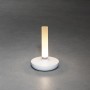 Weiße Konstsmide LED Akku-Vase Biarritz, ø 13,5 cm, Höhe 20,5 cm. Dekoleuchte für Innen und Außen.