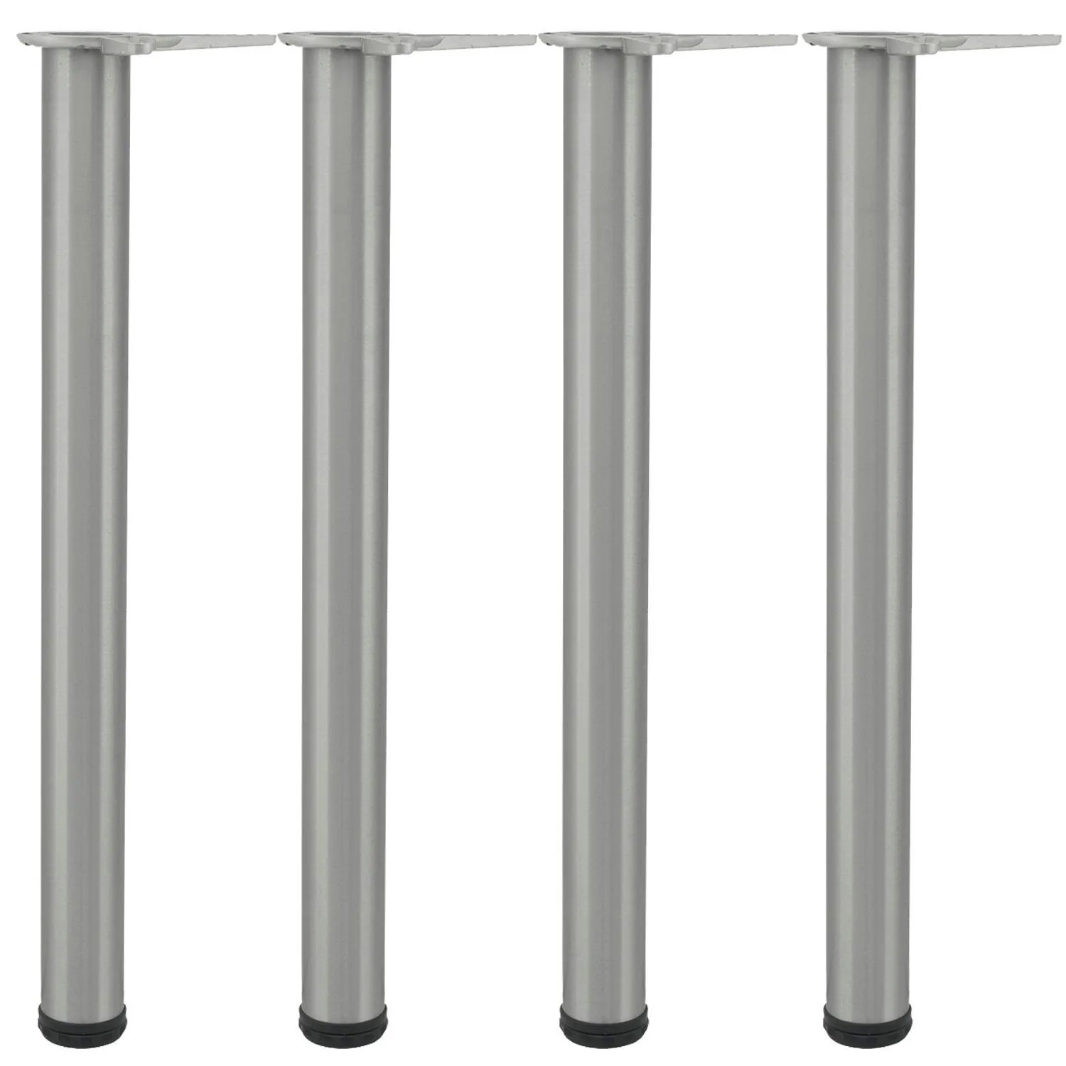 vasalat Set Camar Tischbeine Höhenverstellbar Ø 60 mm Edelstahl Gebürstet 470-500 mm 4 Stück