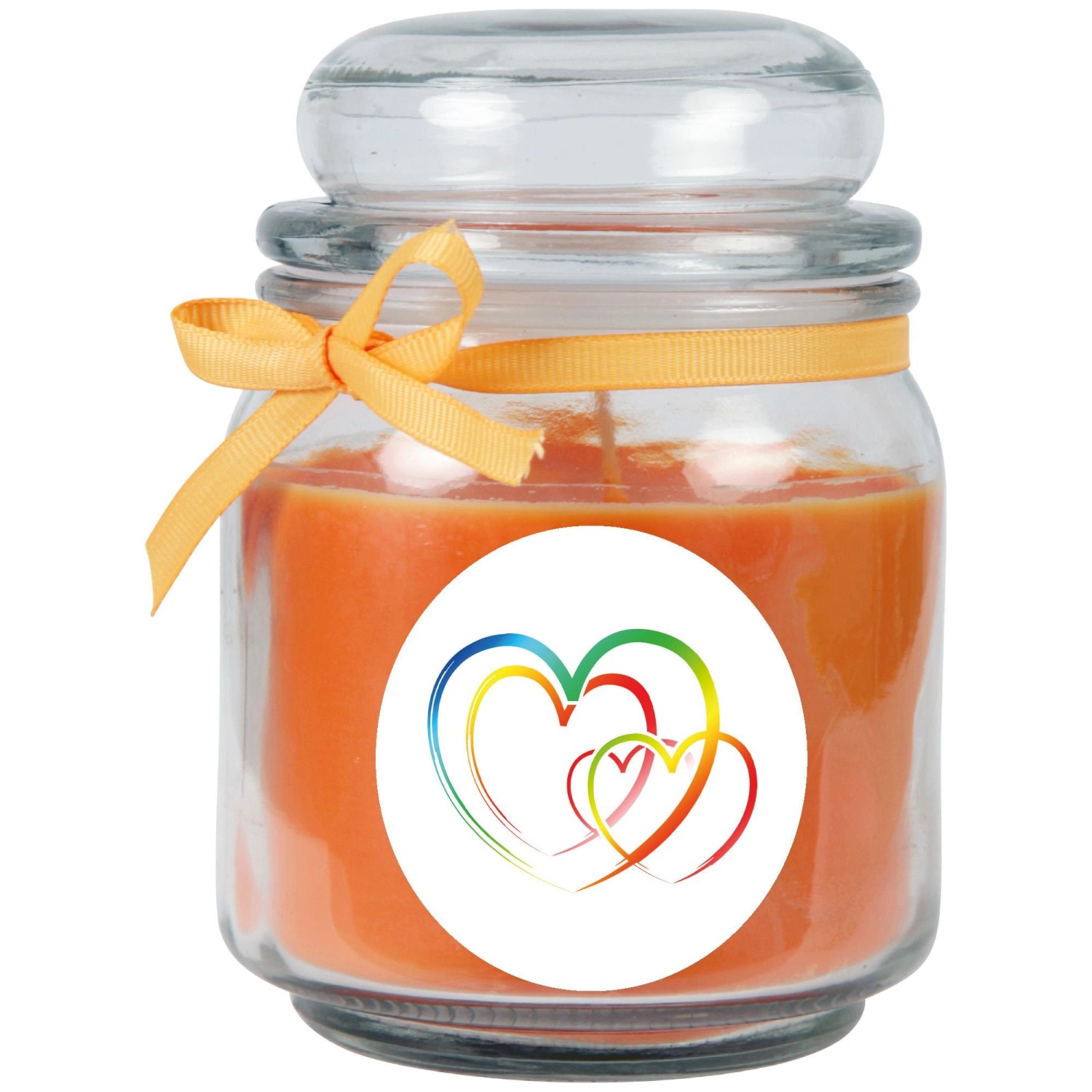 HS Candle Duftkerze & Bonbon Glas Herzen Orange Honigmelone günstig online kaufen