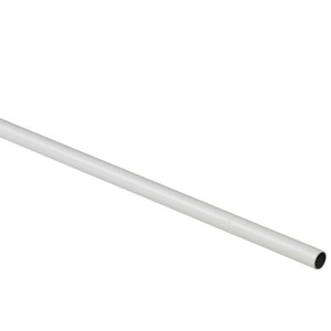 Weißes Hettich Schrankrohr, rund, Ø 20 mm, 600 mm lang, aus Stahl.