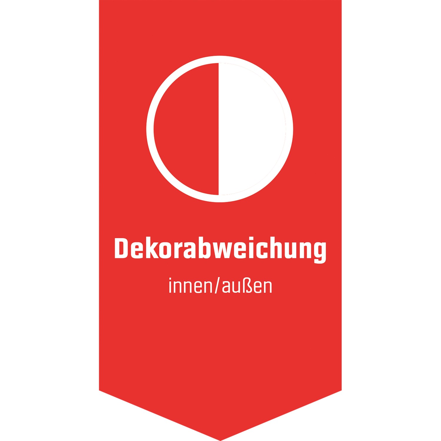 Symbol für Farbunterschiede bei Haustür: Innen weiß, außen anthrazit.