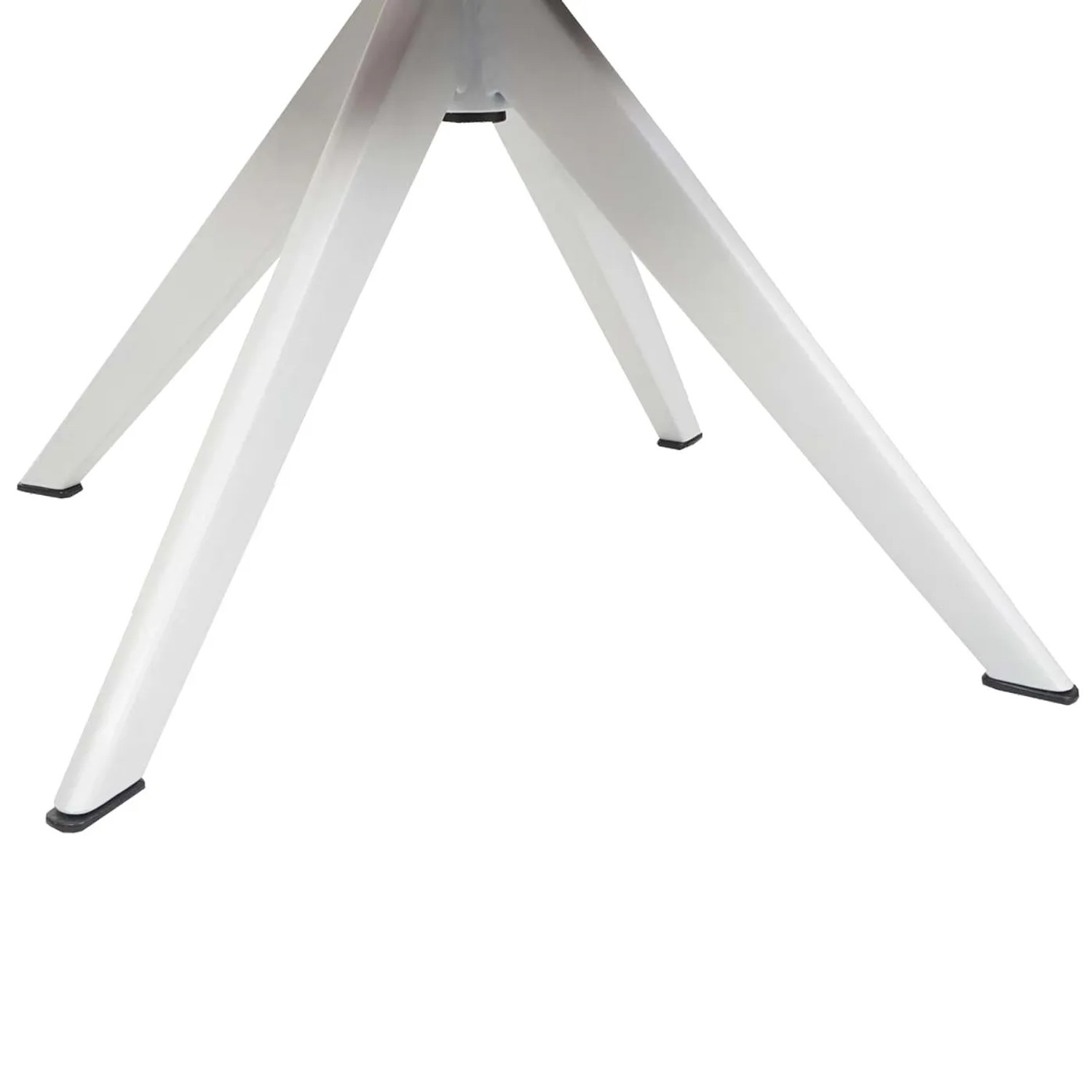 Detailaufnahme: Weißes Stativgestell des lila MCW Esszimmerstuhls K27 (6er-Set).