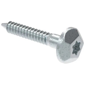 FeNau Sicherheitsschraube Stahl Verzinkt 7 X 40 mm Mit AW 40 Antrieb Und Verschlussstopfen