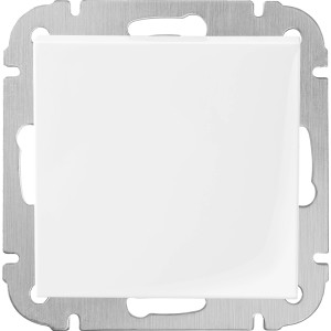 Weißer, glänzender Schalter Finnja für die Wandmontage. Wandschalter für Innenräume.