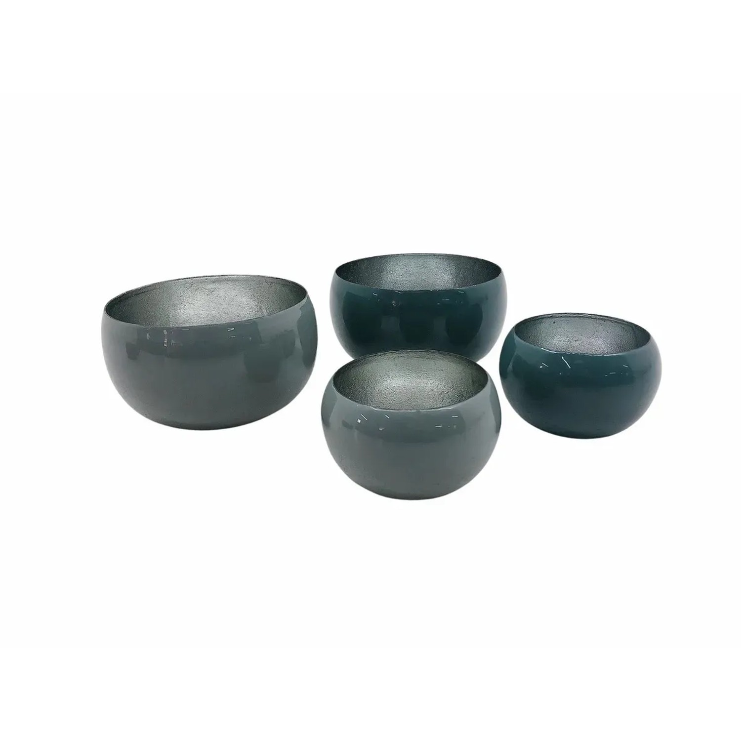 Boltze Windlicht Gris 2er Set 2-fach Sortiert Ø 13 cm x 9 cm Grau