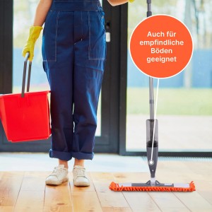 Bestlivings Sprühwischer Set mit Eimer und 4 Bezügen für streifenfreie Reinigung.
