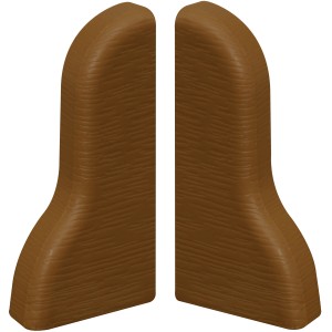 2 Nussbaum Endkappen Classic 40 für Laminat- und Parkett-Zubehör.