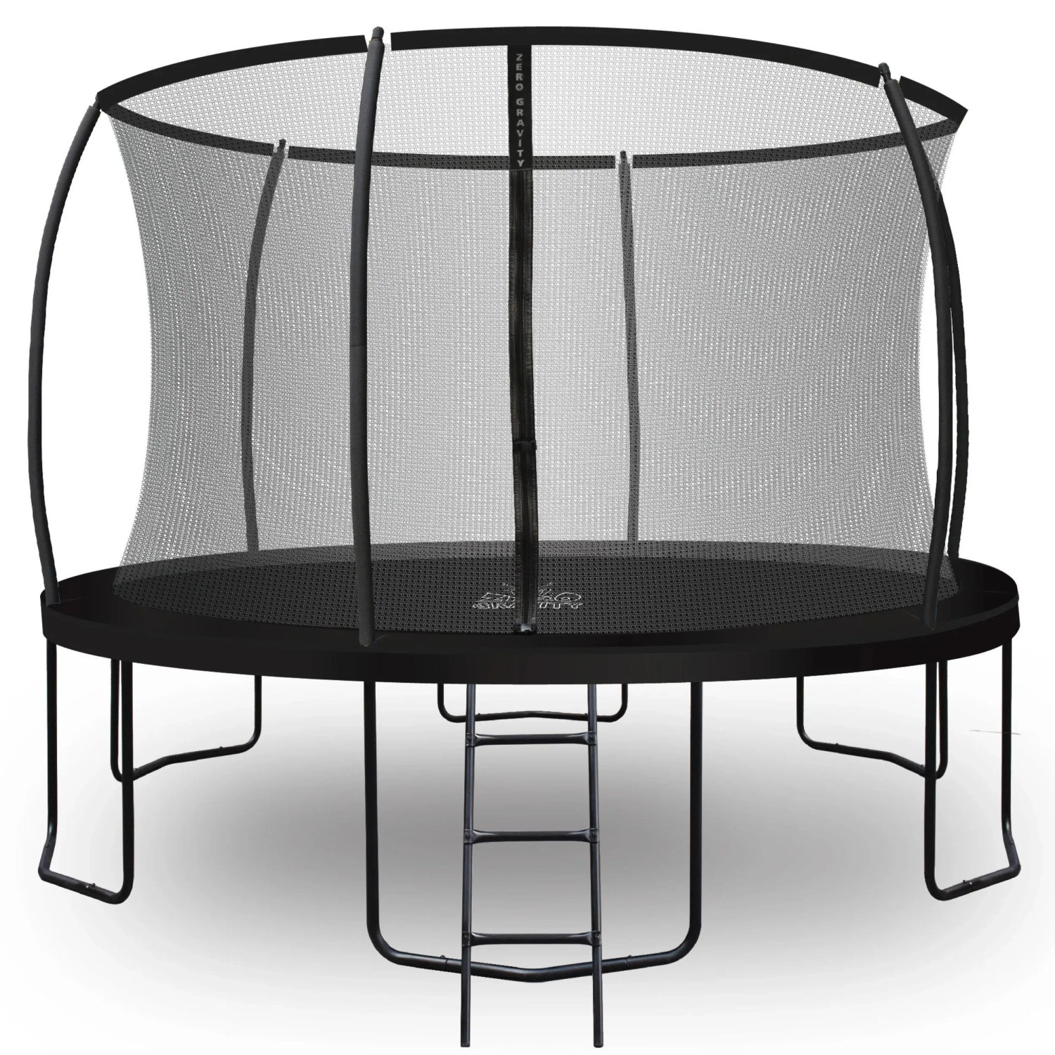 Zero Gravity Trampolin Outdoor 366cm TÜV GS Smartes Klappnetz mit Leiter