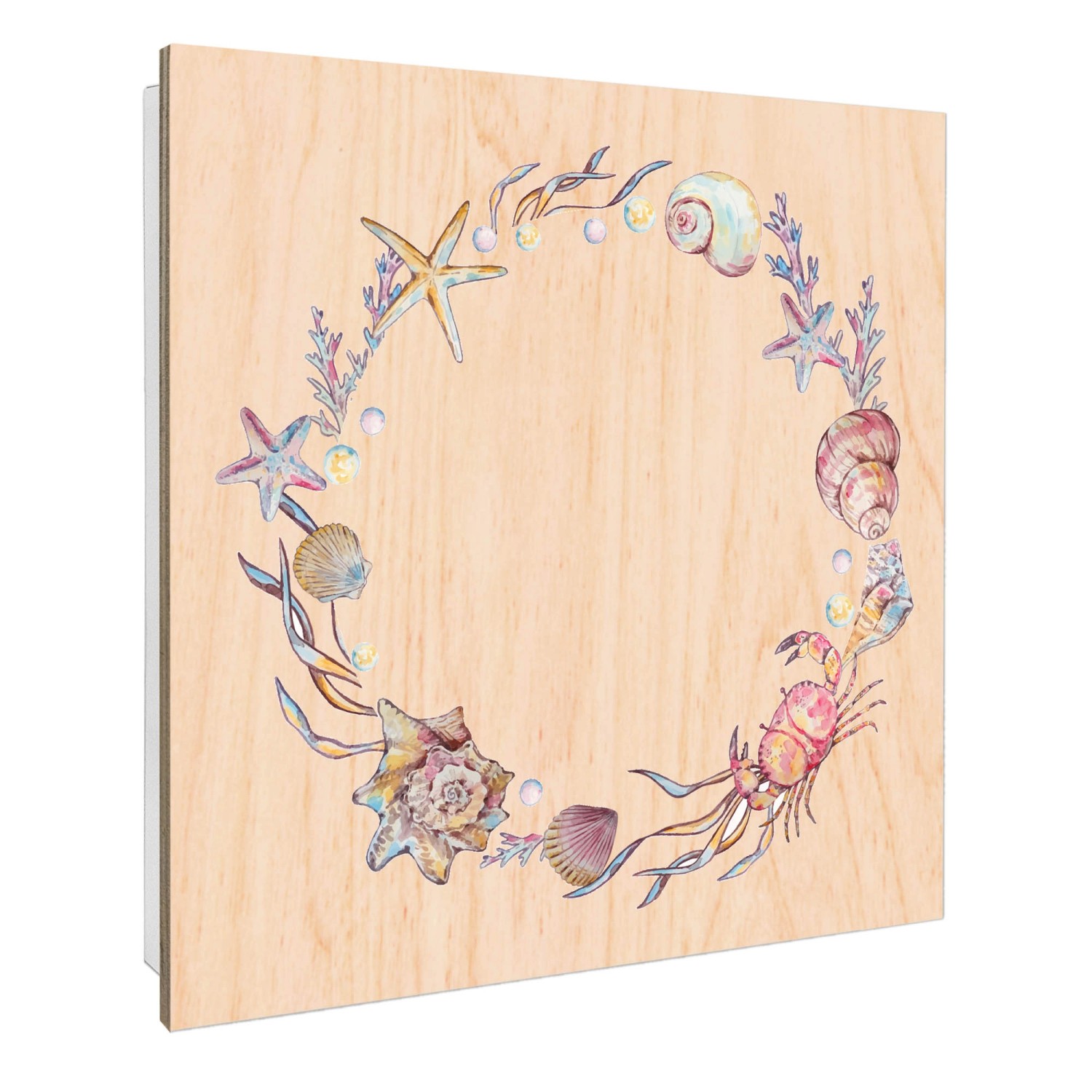 Banjado Großer Schlüsselbox Holz 30x30cm Weiß Scharnier Rechts 50 Haken Sch günstig online kaufen