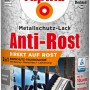Dunkelgraue Alpina Metallschutz-Lack Dose mit Hammerschlag-Effekt und Anti-Rost Formel.