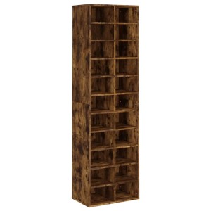 vidaXL Schuhregal Räuchereiche 54x34x183 cm Holzwerkstoff 815300