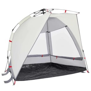 vidaXL Strandzelt 2 Personen Grau Quick Release Wasserdicht 4005292