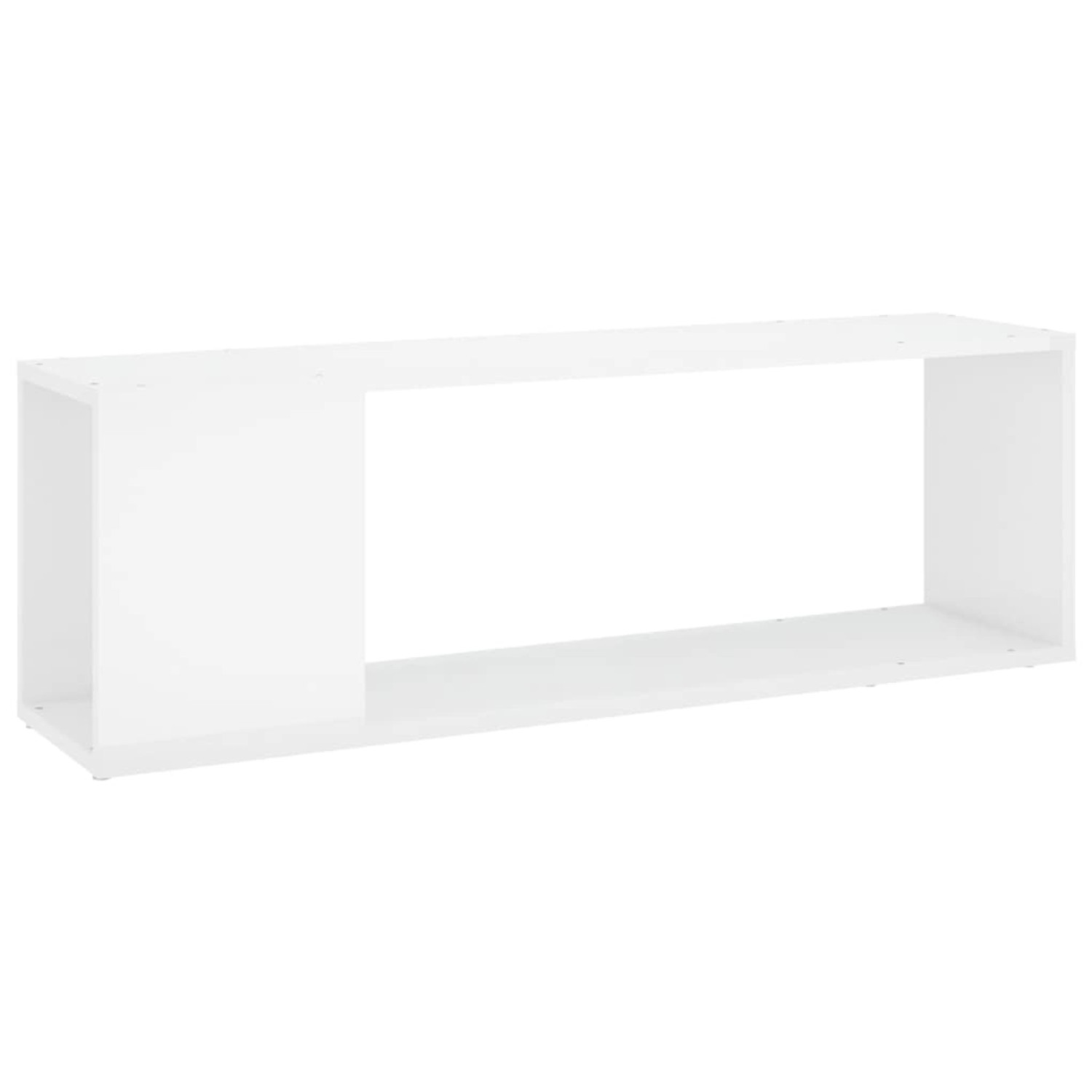 vidaXL TV-Schrank Hochglanz-Weiß 100x24x32 cm Holzwerkstoff 809167