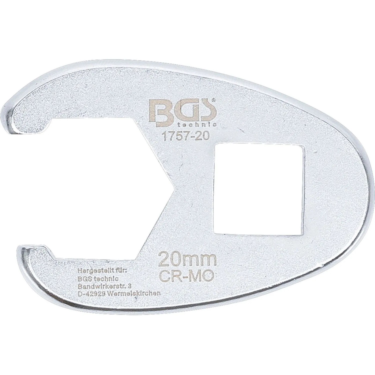 BGS Hahnenfußschlüssel Antrieb Innenvierkant 12 5 Mm  1 2 Zoll  SW 20 Mm 1757 20