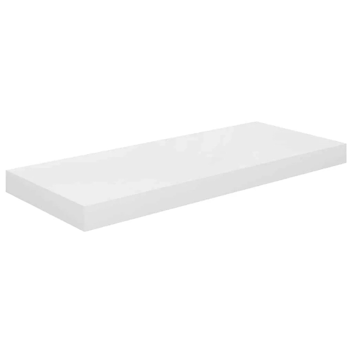 vidaXL Schweberegal Hochglanz-Weiß 60x23,5x3,8 cm MDF 323748