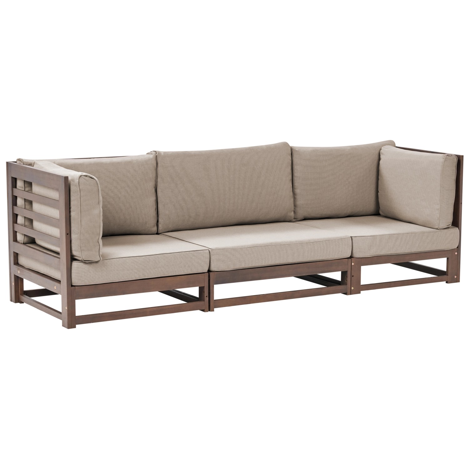 Beliani Gartensofa TRANI Taupe 75x235x72 günstig online kaufen