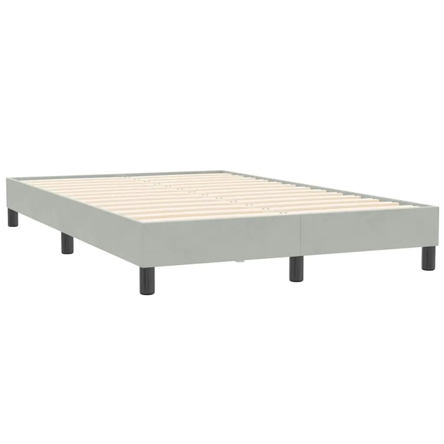 vidaXL Boxspringbett ohne Matratze Hellgrau 120x210 cm Samt 3315819