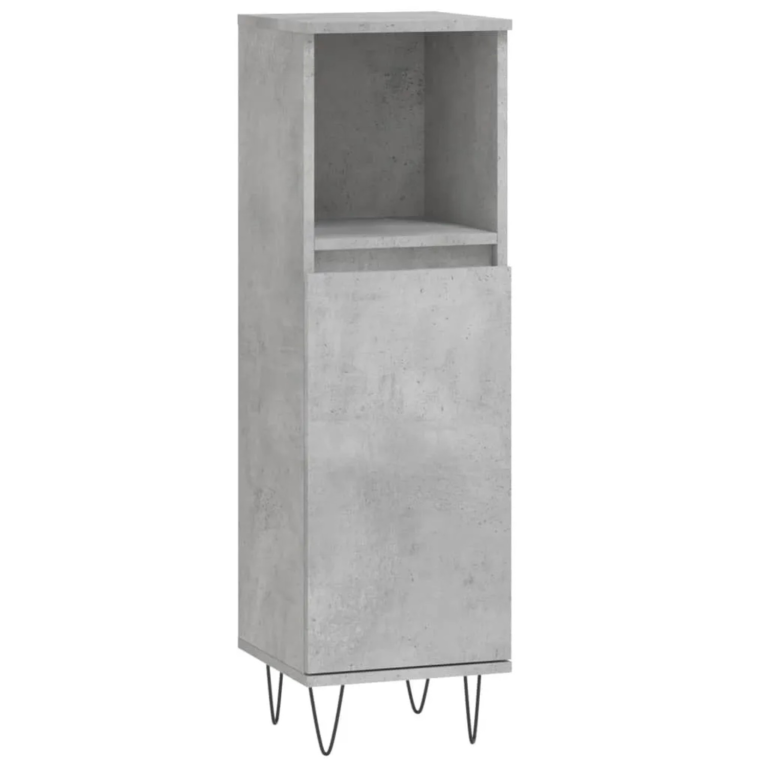 vidaXL Badschrank Betongrau 30x30x100 cm Holzwerkstoff 831560