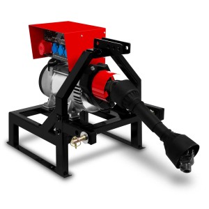 EBERTH Zapfwellengenerator 18,75 kVA mit Zapfwelle, 3-Punkt-Aufhängung und Steckdosen.