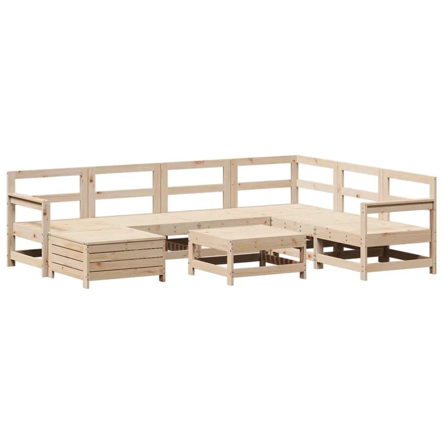 vidaXL 8 Tlg Garten-Sofagarnitur Massivholz Kiefer 3250580