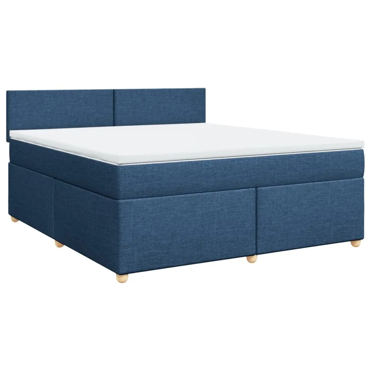 vidaXL Boxspringbett mit Matratze Blau 180x200 cm Stoff 3286758 günstig online kaufen