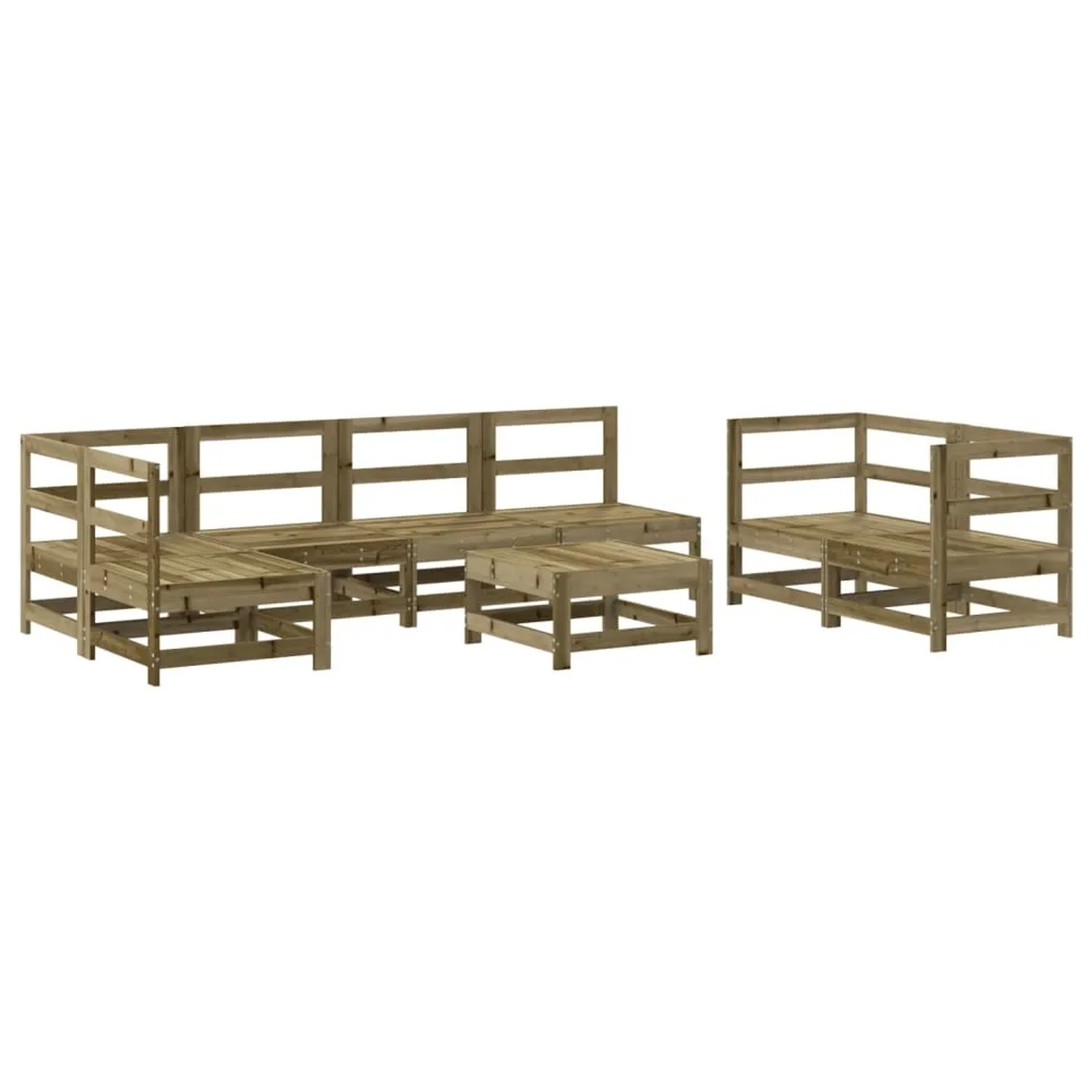 vidaXL 8-Tlg Garten-Lounge-Set Kiefernholz Imprägniert 3186458 günstig online kaufen