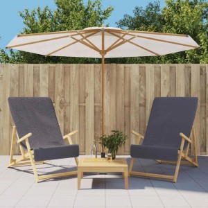 vidaXL Strandtücher 2 Stk Anthrazit 60x135 cm Stoff 400 g/m² 362673