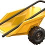 Gelber Hape Kipper aus dem 9-teiligen Sandspielzeug-Set. Ideal für kleine Bauarbeiter.
