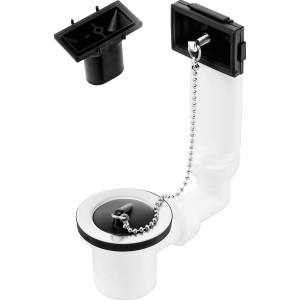 Sanitop-Wingenroth Ab- und Überlaufgarnitur für Spüle, 38mm, mit Stopfen und Kette.