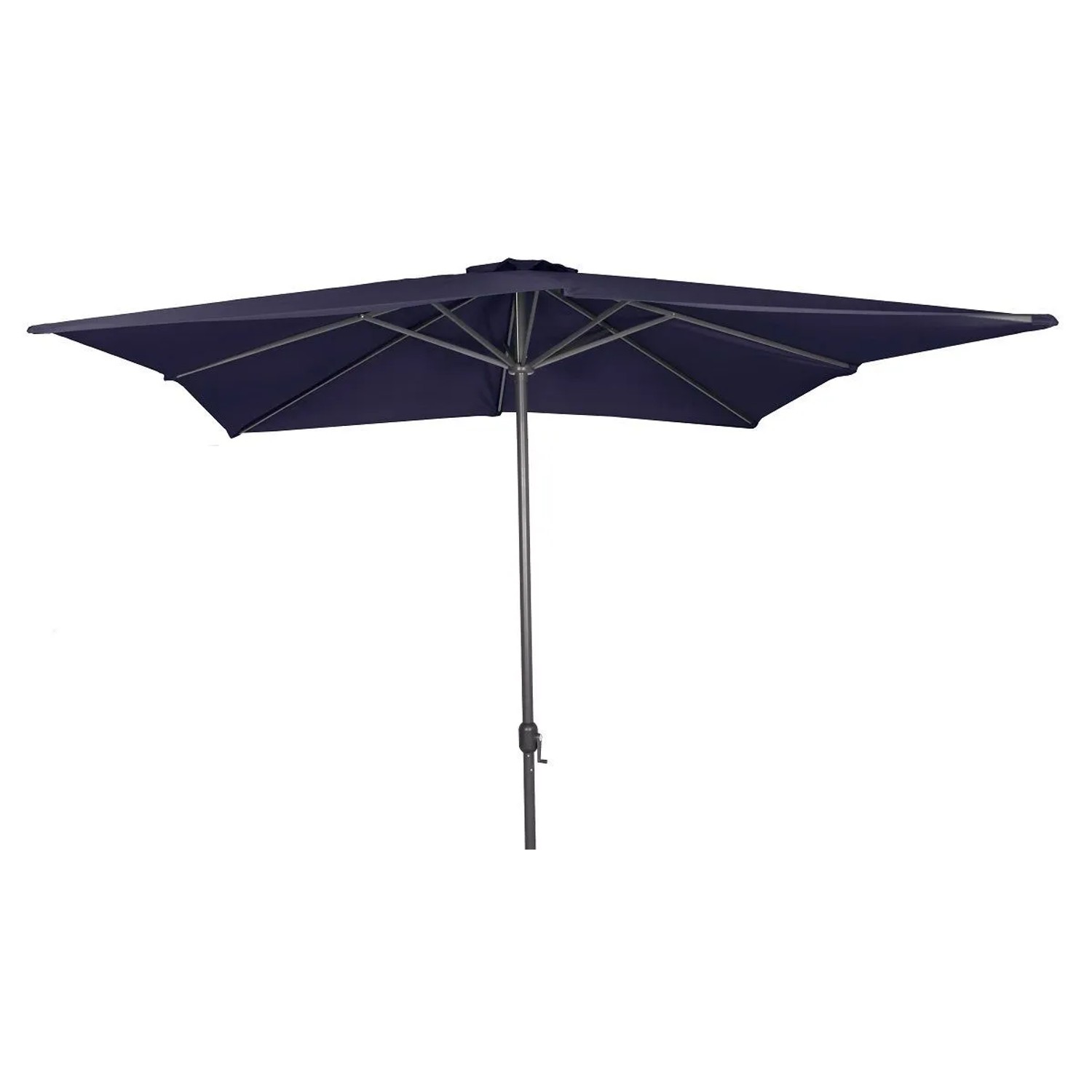 Lex Alu Sonnenschirm 3x3 m UV30+ Quadratisch Kurbelschirm Gartenschirm Balkon Blau