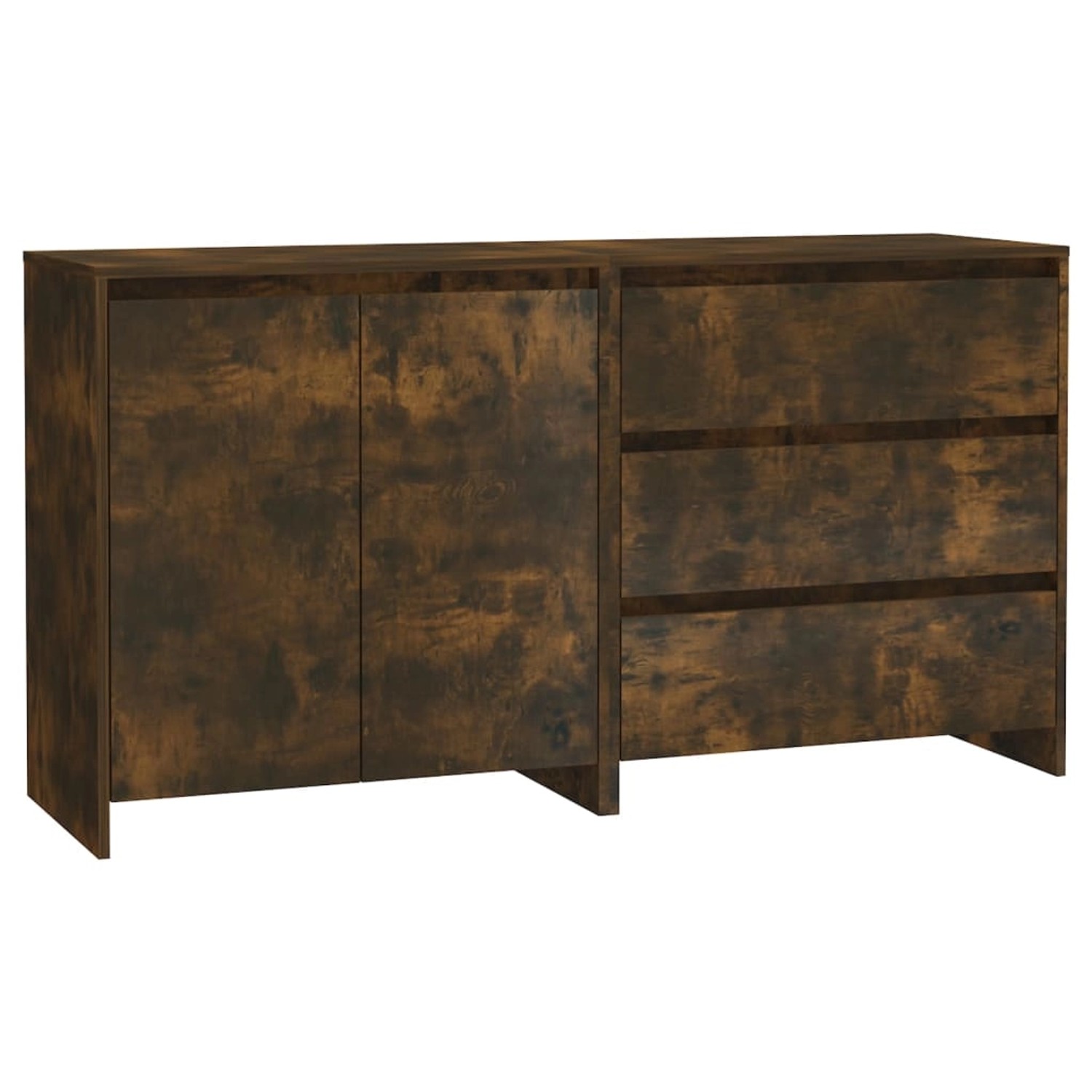 vidaXL 2-Tlg Sideboard Räuchereiche Holzwerkstoff 3098062