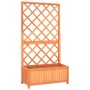 DELUKE Rankkasten Gartenspalier MALO Braun 135x70x30cm Spalier Mit Blumenkasten Mit Rankgitter Rankhilfe Mit Pflanzenkasten