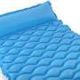 Blaue Bestway Luftmatratze Float'n Roll (213x86cm) mit Kopfkissen für Pool und Badesee.