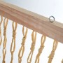 Detailansicht: Kobolo Türvorhang Insektenschutz Papiervorhang CIRCLES mit Holzleiste und Papiersträngen.