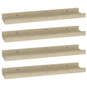 vidaXL Wandregale 4 Stk Sonoma-Eiche 40x9x3 cm 326684