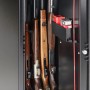 Burg Wächter Waffenschrank Ranger N 5 E für 5 Langwaffen und Munition, geöffnet.