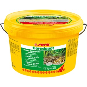 Sera Floredepot Aquarium Bodengrund im gelben Eimer, 3.600 ml (4,7 kg).